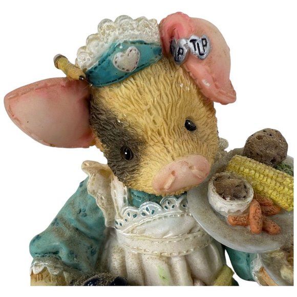 Enesco This Little Piggy Figurine Serving Up The Slop 1995 TLP Vintage - Picture 2 of 10